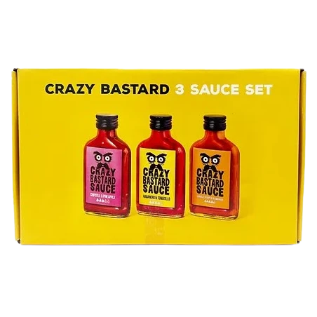 3 Sauces Set "The Best" - 3x100ml - CRAZY BASTARD 3 3 Sauces Set "The Best" - 3x100ml - CRAZY BASTARD