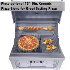 Barbecue Encastrable Hybride Charbon De Bois Et Gaz 30" - 76cm - SUNSTONE -LA MAISON DU BARBECUE barbecue hybride gaz charbon de bois 76cm 15