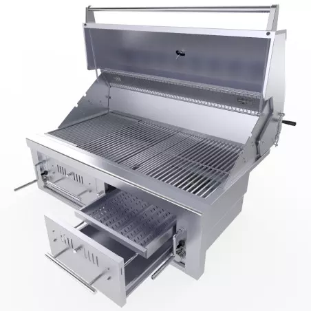 Barbecue Encastrable Hybride Charbon De Bois & Gaz 42" - 106cm - SUNSTONE 5 Barbecue Encastrable Hybride Charbon De Bois & Gaz 42" - 106cm - SUNSTONE – Image 3