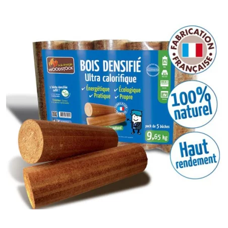 Bois Densifié - Sac De 5 Bûches - 9,65kg - WOODSTOCK 3 Bois Densifié - Sac De 5 Bûches - 9,65kg - WOODSTOCK