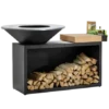 Brasero OFYR Island Black 100 Bois Teck -LA MAISON DU BARBECUE brasero ofyr island black 100 bois teck