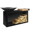Brasero OFYR Island Black 85 Bois Teck -LA MAISON DU BARBECUE brasero ofyr island black 85 bois teck