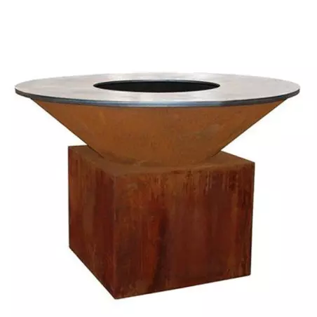 Brasero OFYR XL Plancha Acier Corten Pied 50cm 3 Brasero OFYR XL Plancha Acier Corten Pied 50cm