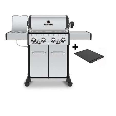 Pack + Barbecue Gaz Baron S 490 Ir Avec Plancha & Rôtissoire + 10 Accessoires - BROIL KING 3 Pack + Barbecue Gaz Baron S 490 Ir Avec Plancha & Rôtissoire + 10 Accessoires - BROIL KING