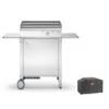 Planet Pack Plancha Elec Chef 55 Pl. Lisse + Chariot Fermé +Housse -LA MAISON DU BARBECUE pack plancha elec chef 55 pl lisse chariot ferme housse