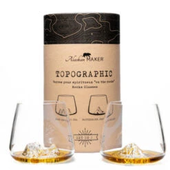 Set De 2 Verres Topographic GRAND CANYON & CERVIN MATTERHORN