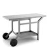 Table Roulante Acier Anthracite Mat Pour Plancha Tra G -LA MAISON DU BARBECUE table roulante acier anthracite mat pour plancha