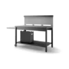Table Roulante Credence Acier Noir Et Gris Mat Trca Ng -LA MAISON DU BARBECUE table roulante credence acier noir et gris mat pour plancha